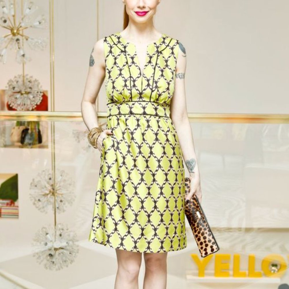Kate Spade Silk Marie Dress In Kiwi Green